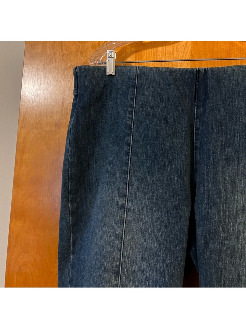 Soft Surroundings Dark Blue Ankle Cropped Women’s Denim Leggings Size 1X - Picture 3 of 10